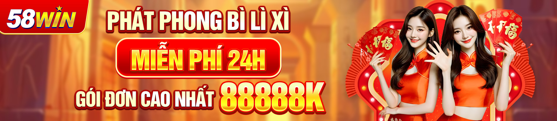 Banner thương hiệu nhà cái 58win